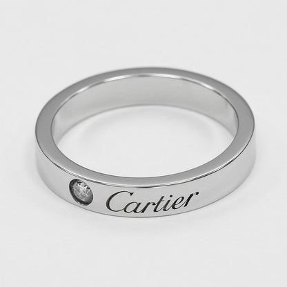 Cartier C de Cartie Platinum Diamond Ring — view 4