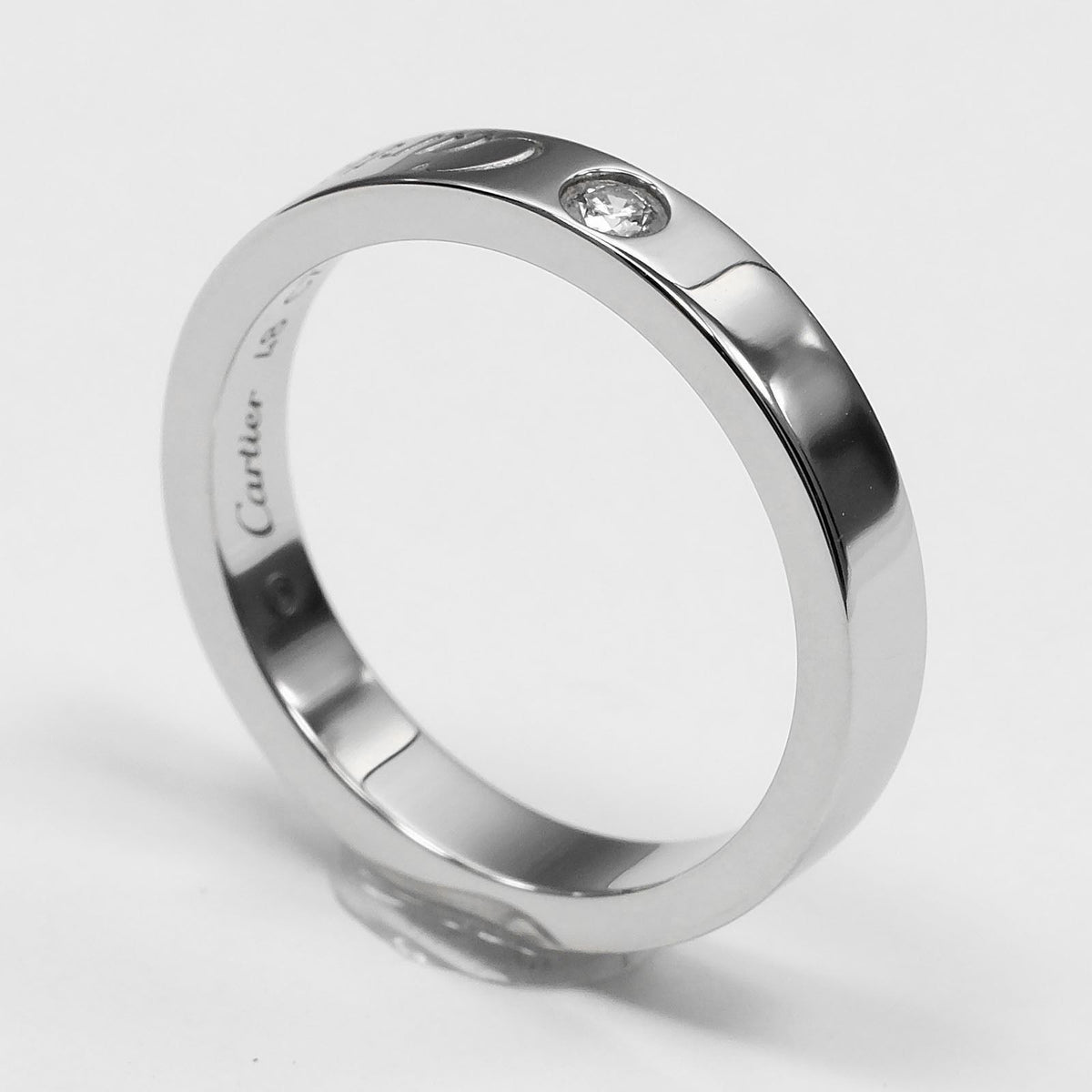 Cartier C de Cartie Platinum Diamond Ring — view 3