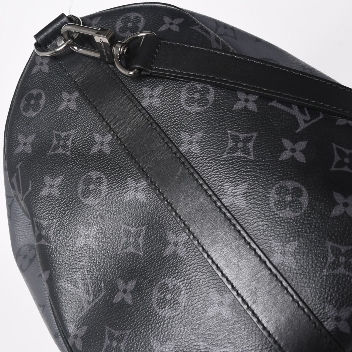 Louis Vuitton LV Keepall Bandouliere 50 Black Gray Silver — view 8