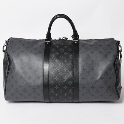 Louis Vuitton LV Keepall Bandouliere 50 Black Gray Silver — view 2