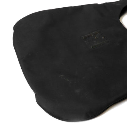 Fendi FF Logo Shoulder Bag Hobo Nylon Black — view 6