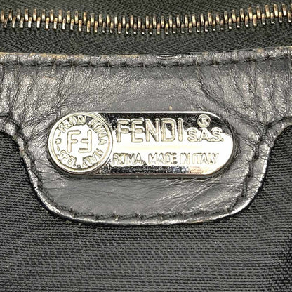 Fendi FF Logo Shoulder Bag Hobo Nylon Black — view 8