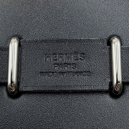 Hermes Shoulder Bag Herbag Zip Mini Black Ecru Silver Toile H Vache Hunter — view 7