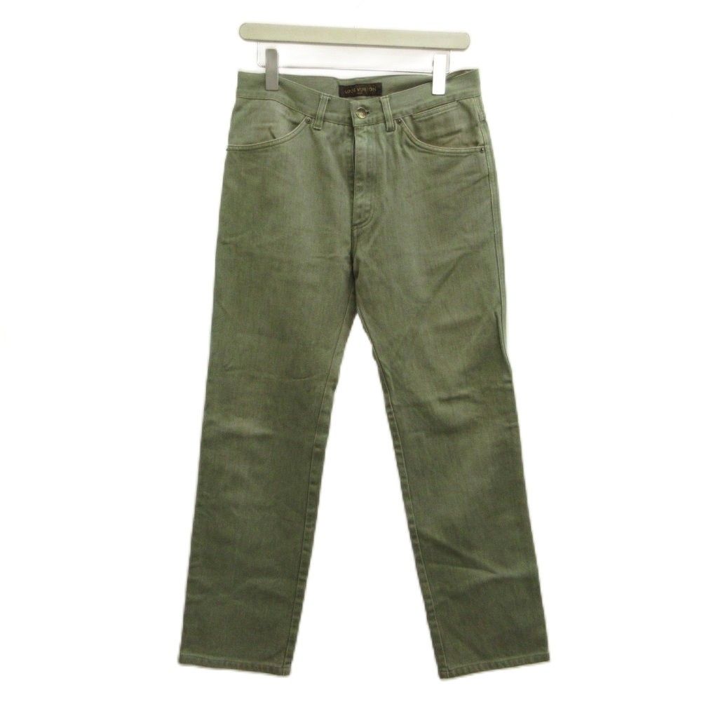 Louis Vuitton Denim Jeans Khaki Full Length Straight Silhouette PP