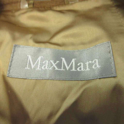 Max Mara Soutien Collar Coat Wool 38 Beige Silver Tag Single Breasted Long — view 4