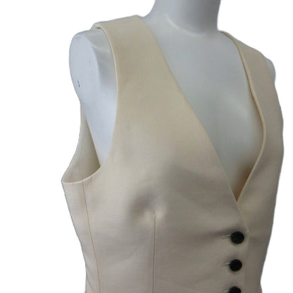 Dior Vest Silk 36 Ivory Neck PP — view 4