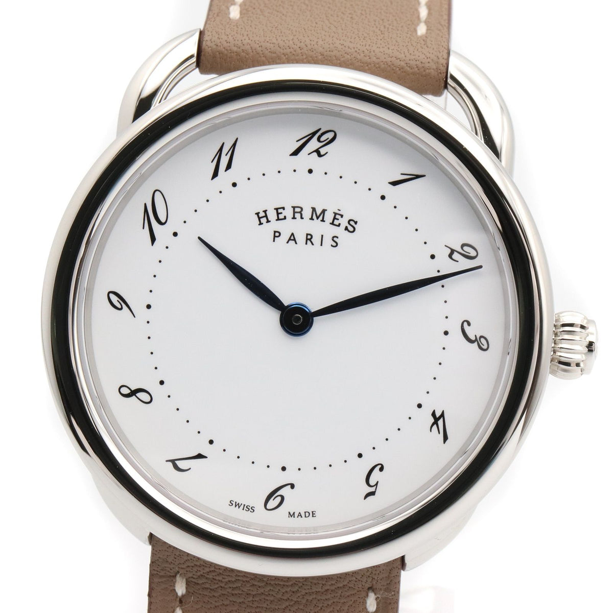 Hermes Watch White Stainless Steel Leather Also Boys — view 3