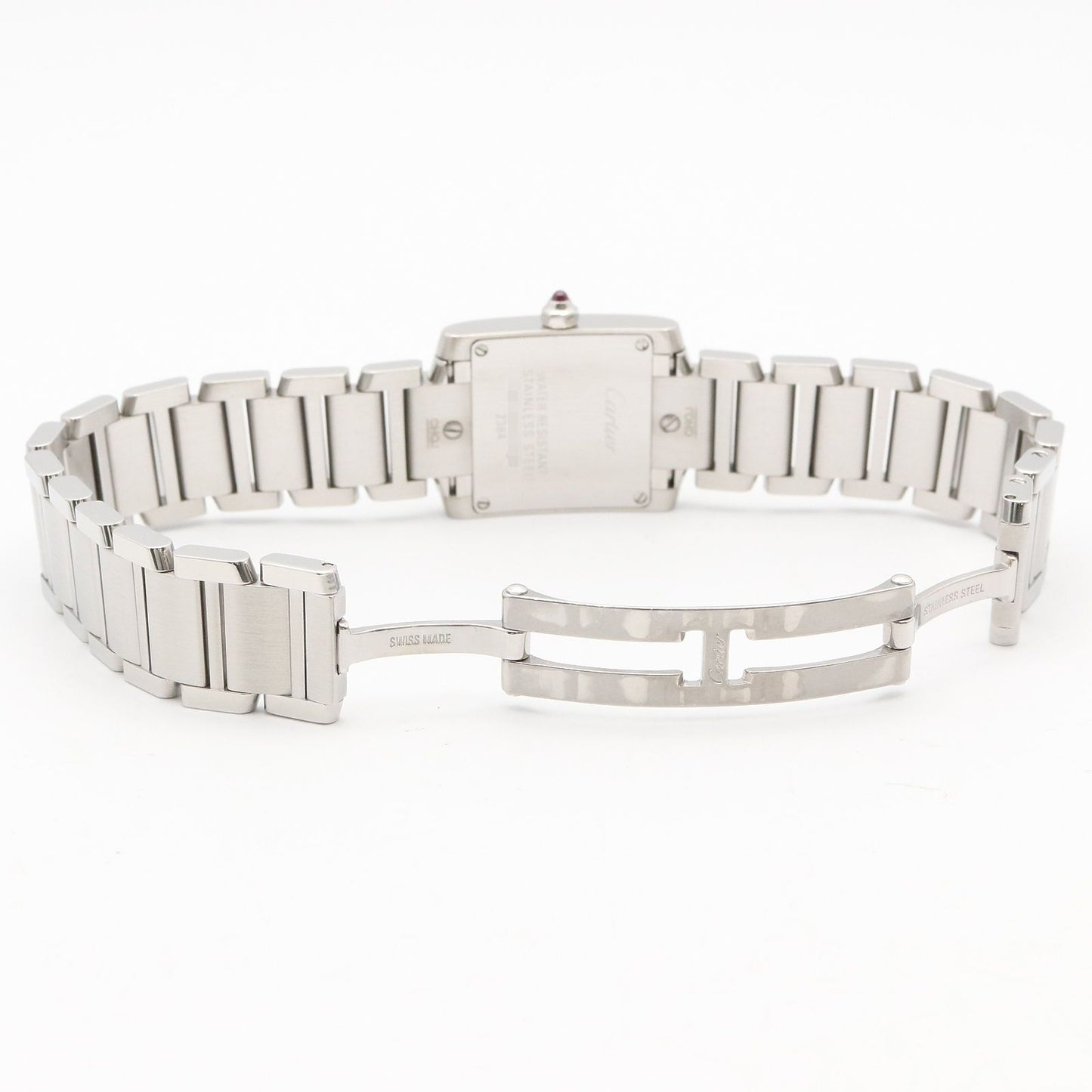 Cartier Watch Tank Francaise SM Pink Shell Stainless Steel — view 4