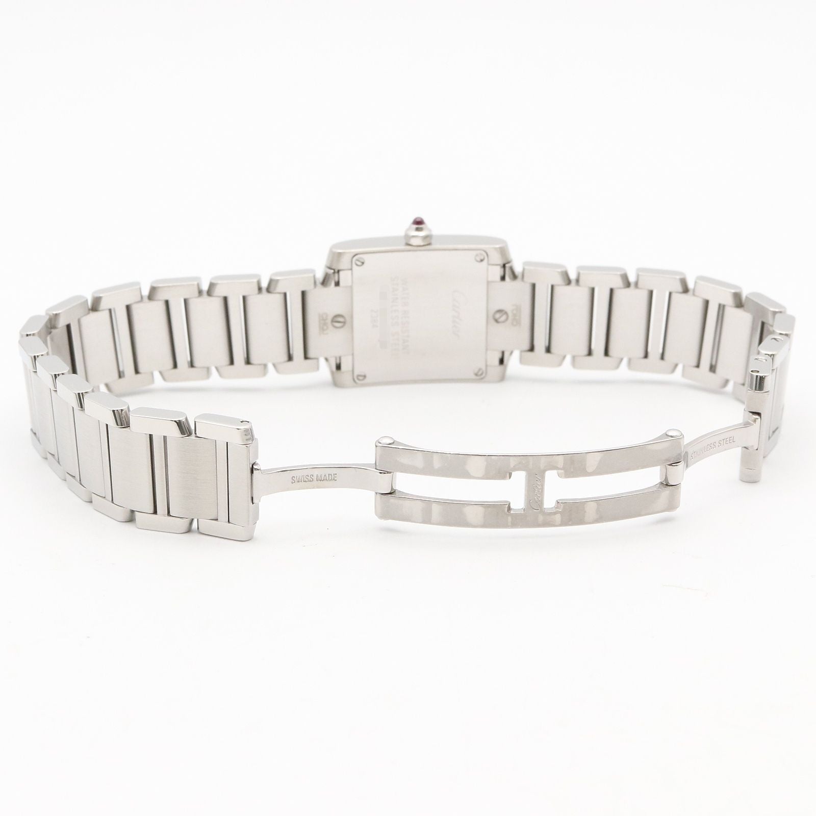 Cartier Watch Tank Francaise SM Pink Shell Stainless Steel — view 4
