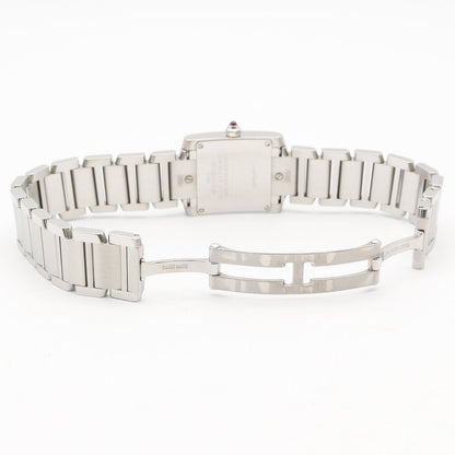 Cartier Watch Tank Francaise SM Pink Shell Stainless Steel — view 4