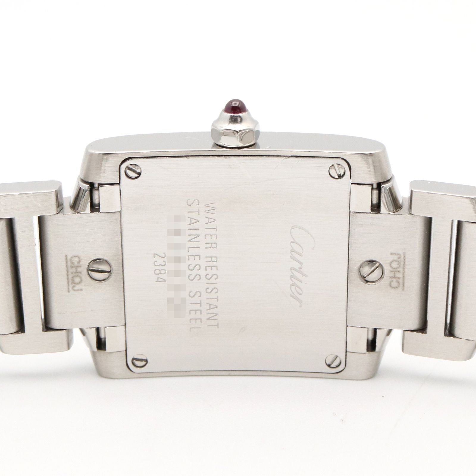 Cartier Watch Tank Francaise SM Pink Shell Stainless Steel — view 5