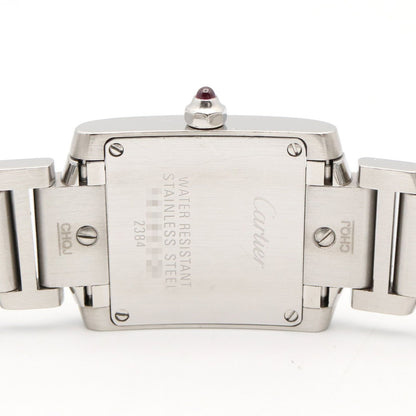 Cartier Watch Tank Francaise SM Pink Shell Stainless Steel — view 5