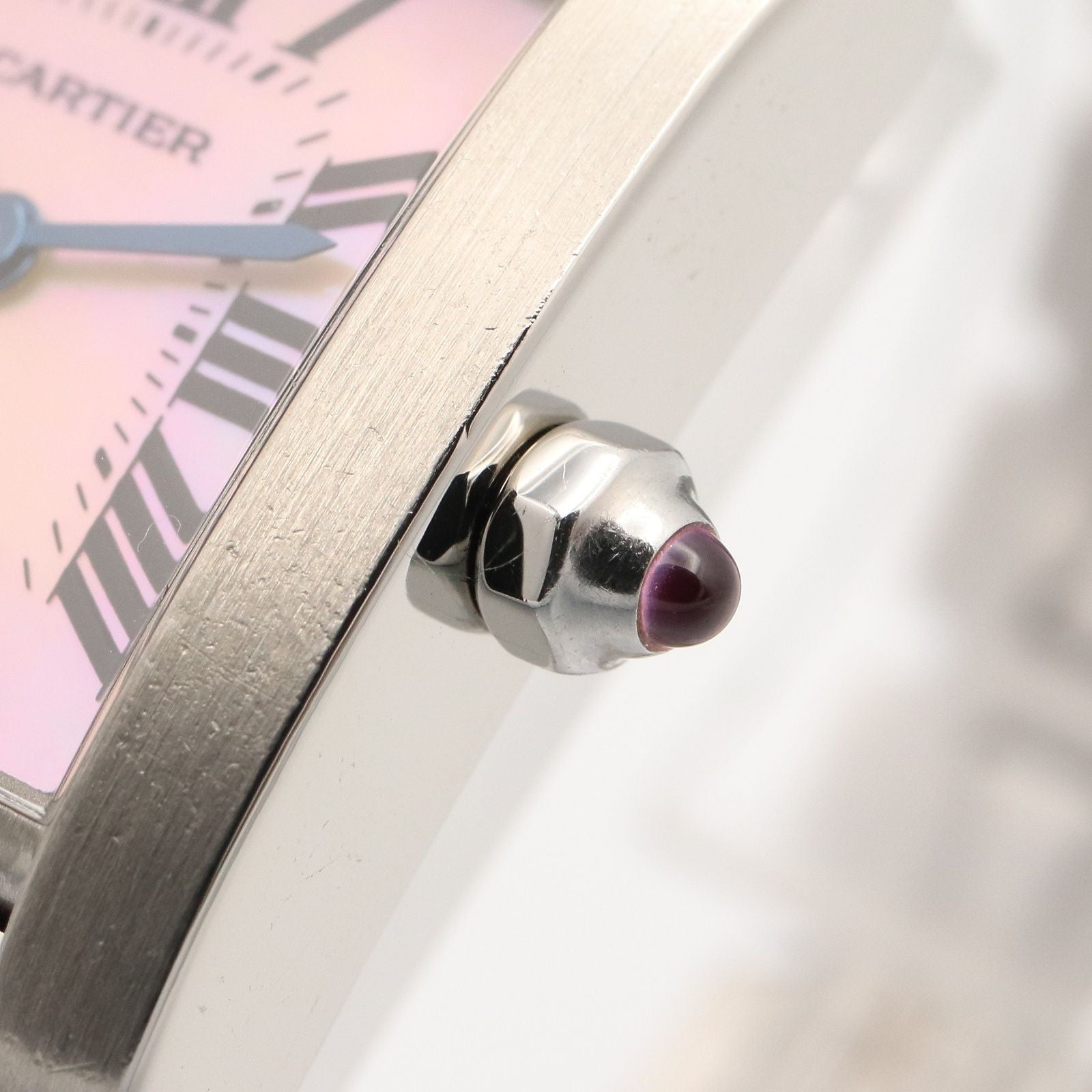 Cartier Watch Tank Francaise SM Pink Shell Stainless Steel — view 6
