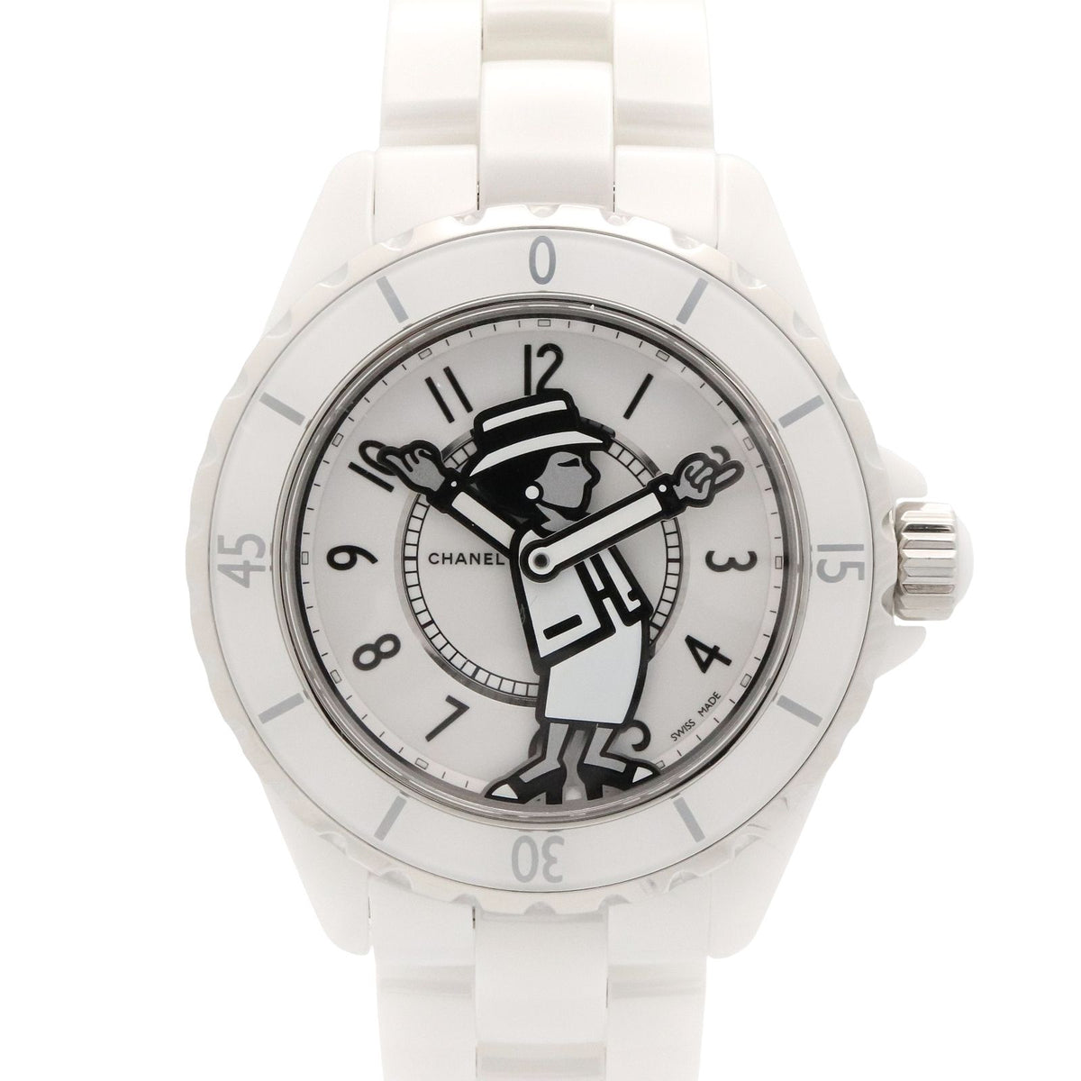 Chanel J12 Watch Mademoiselle White Ceramic