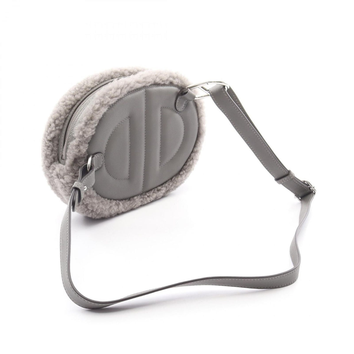 Hermes Waist Bag In The Loop Ecru Grimaire Shearling — view 2