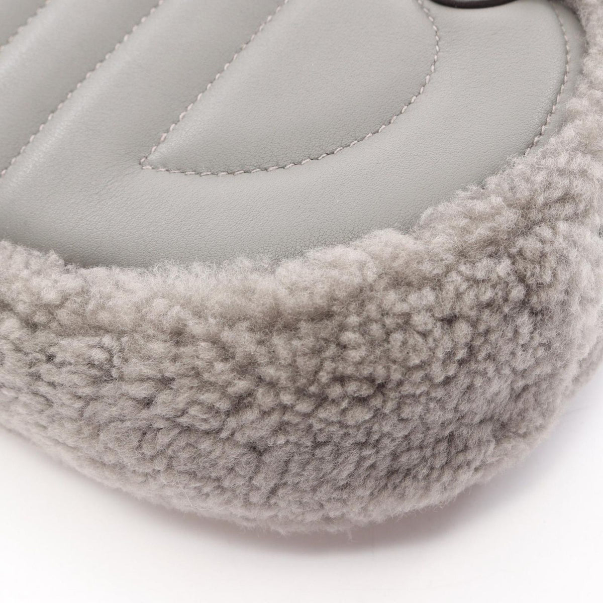 Hermes Waist Bag In The Loop Ecru Grimaire Shearling — view 6