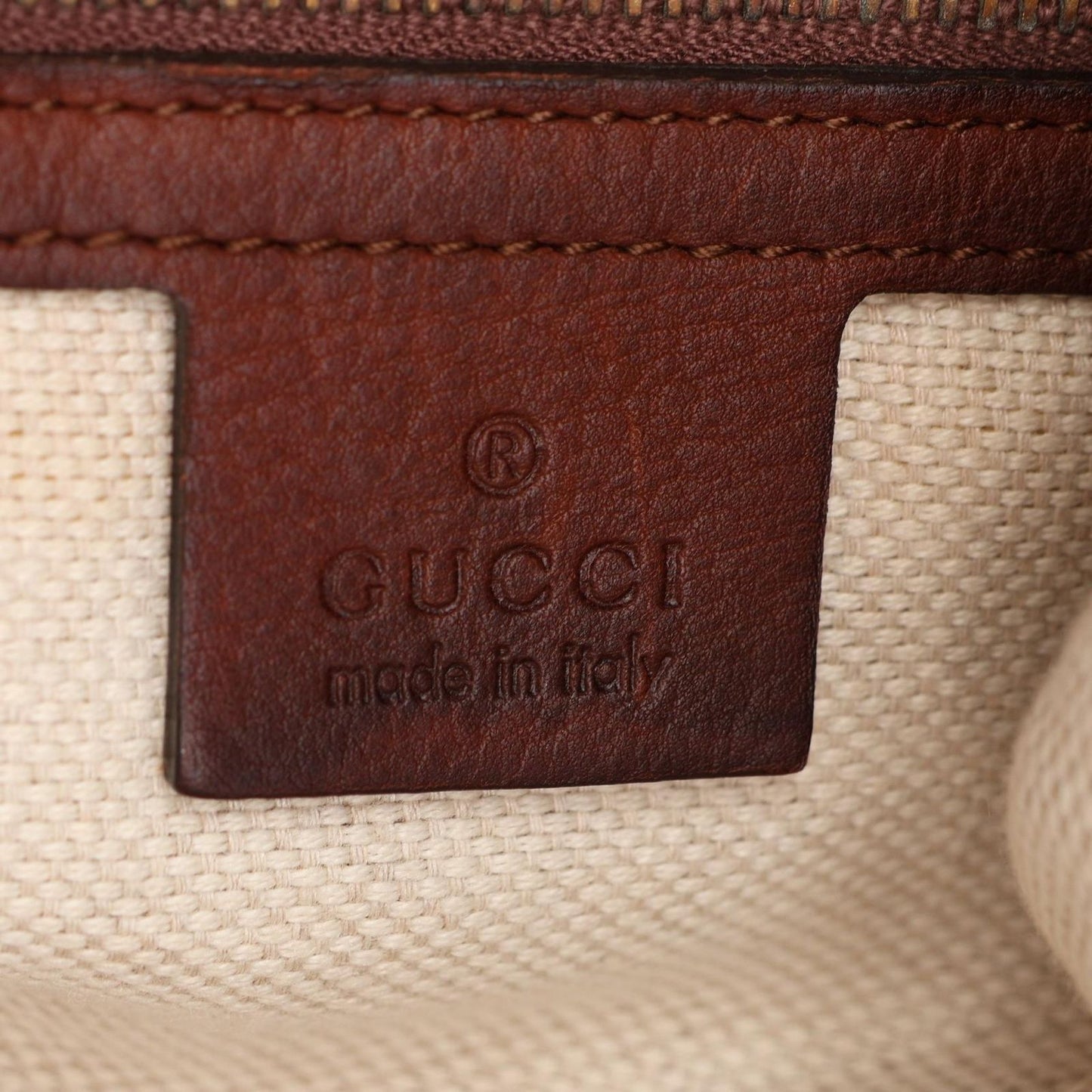 Gucci Shoulder Bag Bamboo Brown Leather Diamante — view 4