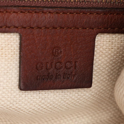 Gucci Shoulder Bag Bamboo Brown Leather Diamante — view 4