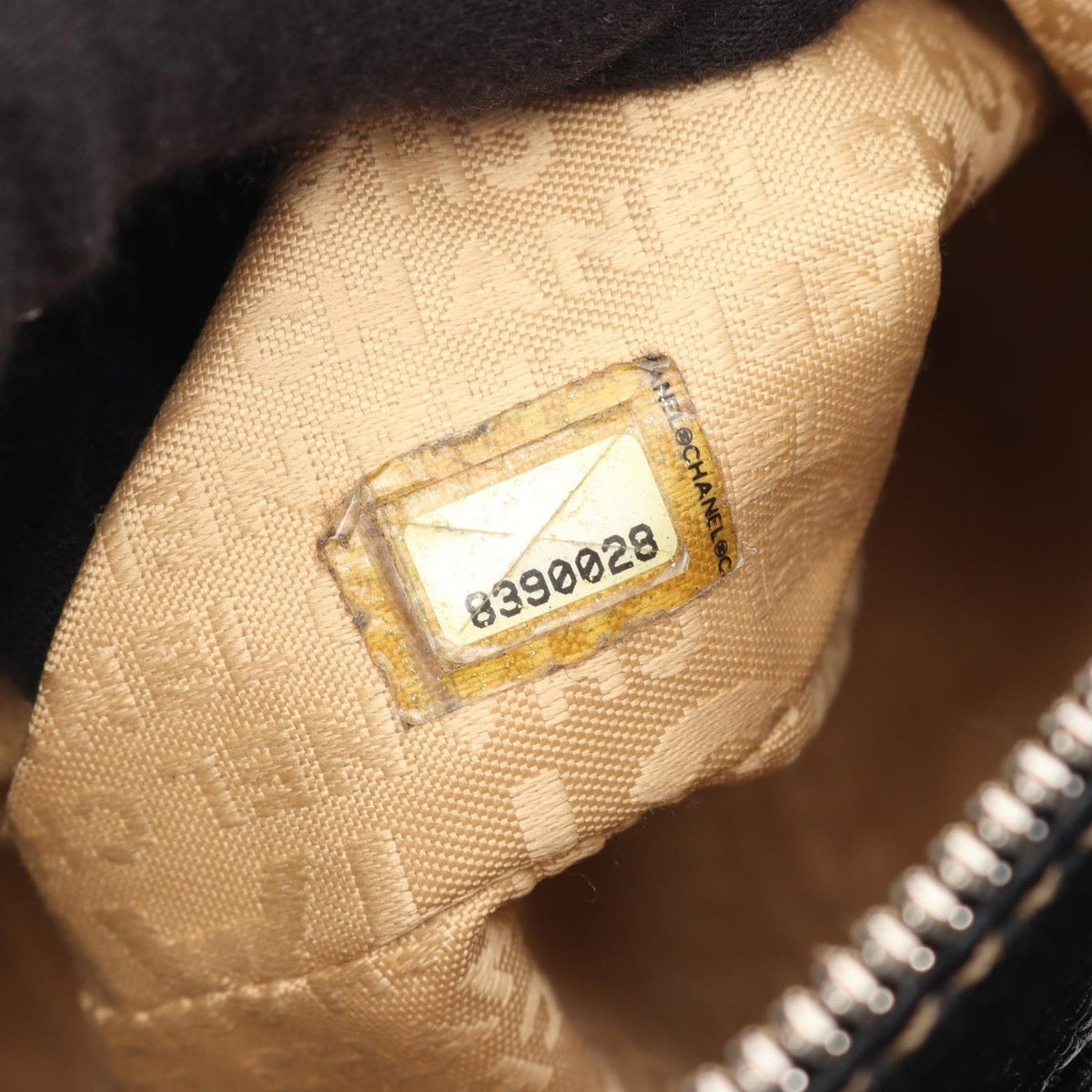 Chanel Shoulder Bag Logo Fringe Black Leather — view 5