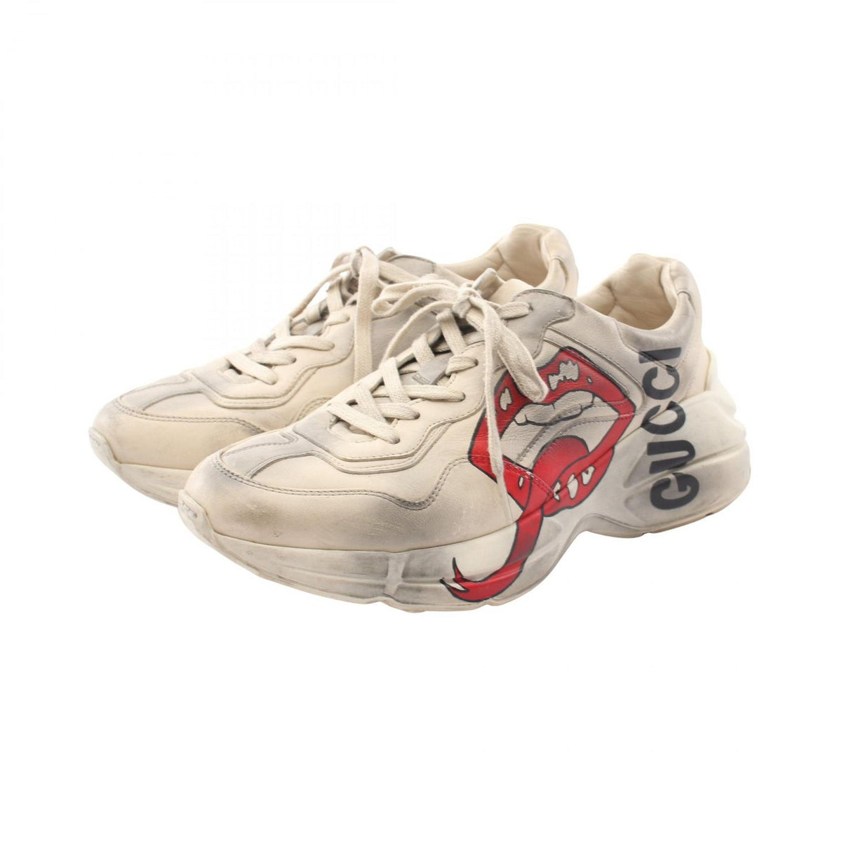 Gucci Sneakers Rhyton Mouse Print Distressed Leather