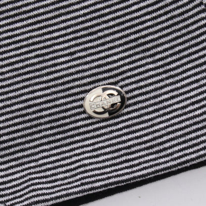Chanel Tank Top CC Logo Button Border Check Ruffle Cotton — view 6