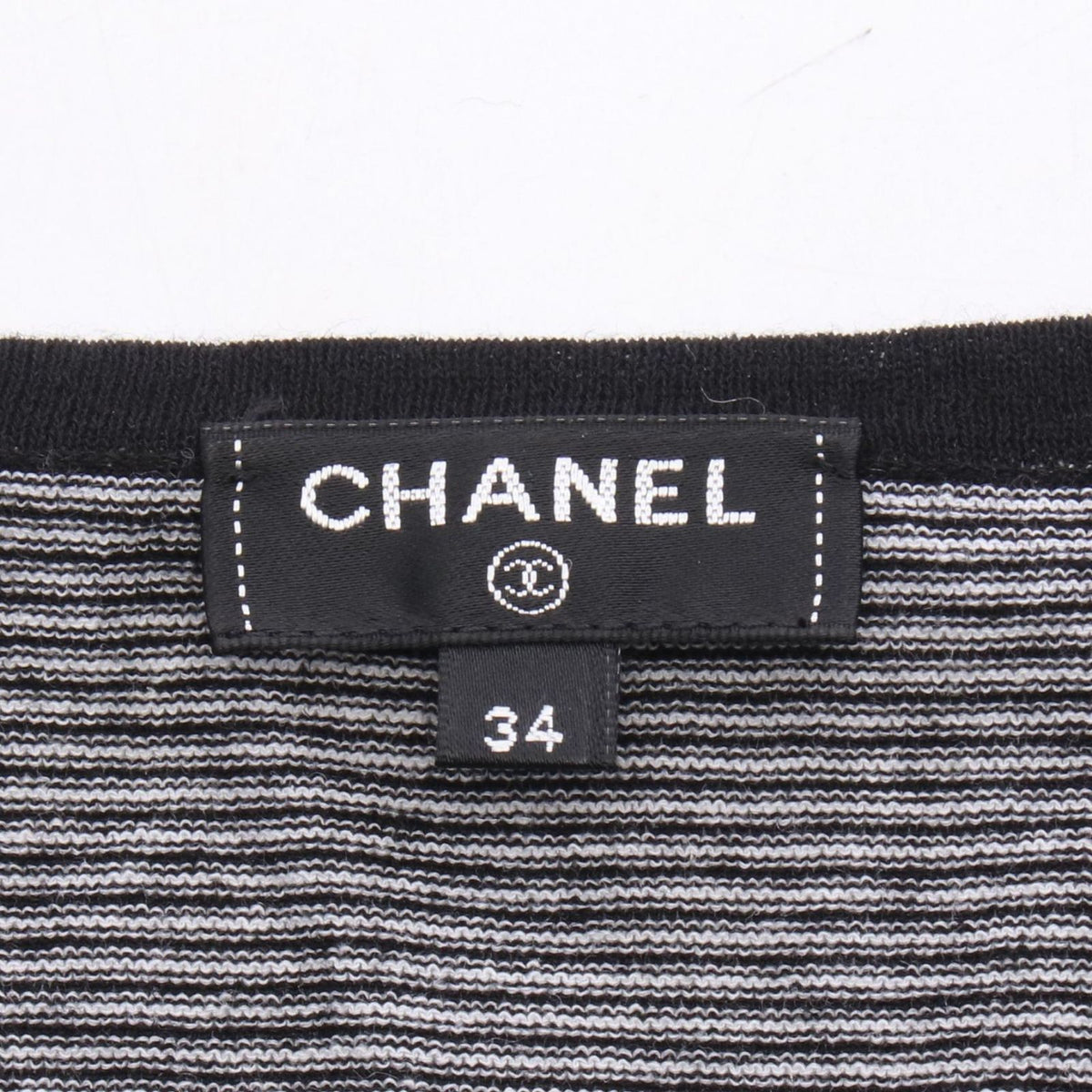 Chanel Tank Top CC Logo Button Border Check Ruffle Cotton — view 3
