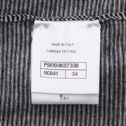Chanel Tank Top CC Logo Button Border Check Ruffle Cotton — view 5