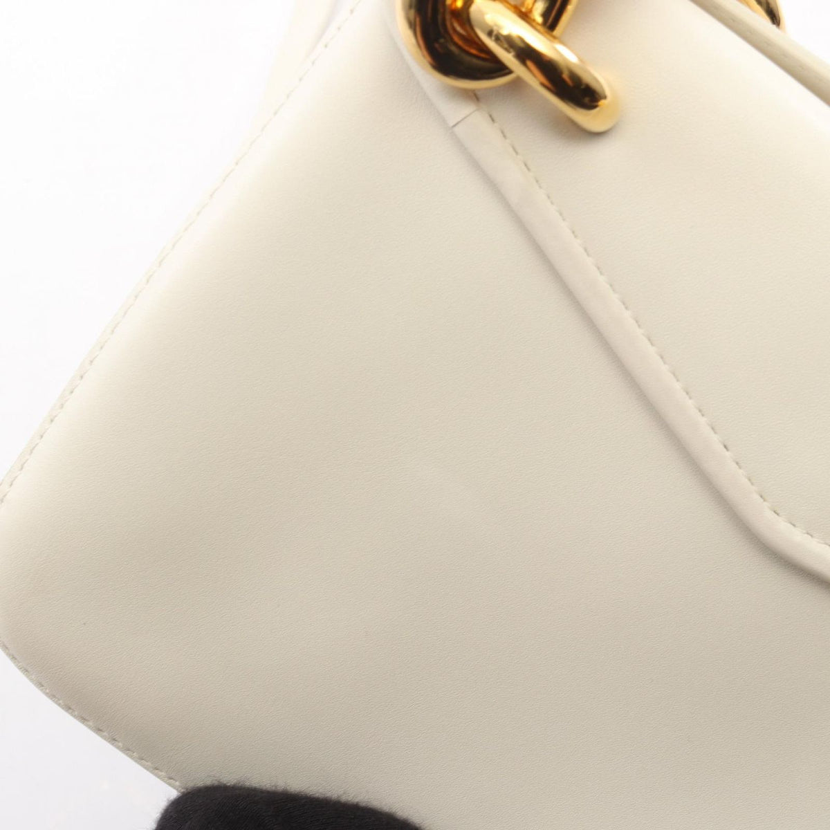 Bottega Veneta Handbag Mount Small 2-Way White Leather — view 8