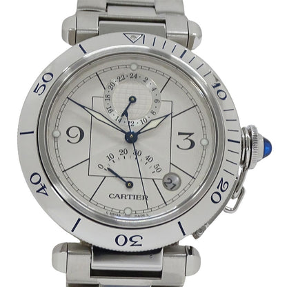 Cartier Watch Pasha Power Reserve GMT Date Automatic At Stainless Steel — view 2