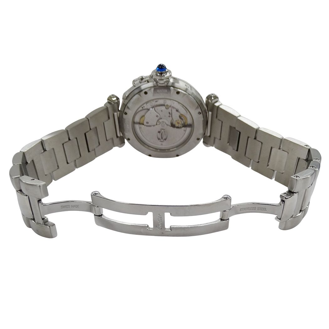Cartier Watch Pasha Power Reserve GMT Date Automatic At Stainless Steel — view 4