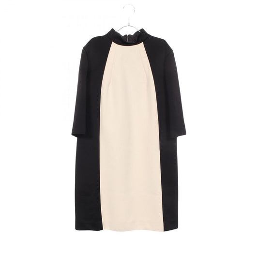 Louis Vuitton Dress Bicolor Short Sleeve Xwn Silk
