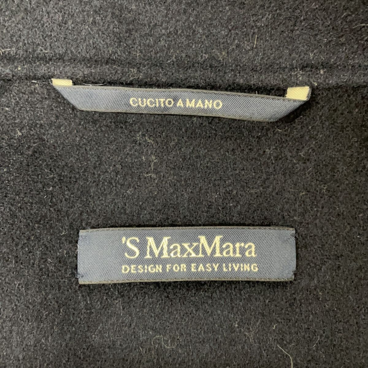 Max Mara S Cucito Navy Pure Wool Wrap Coat 36 — view 4