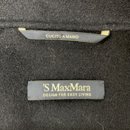 Max Mara S Cucito Navy Pure Wool Wrap Coat 36 — view 4