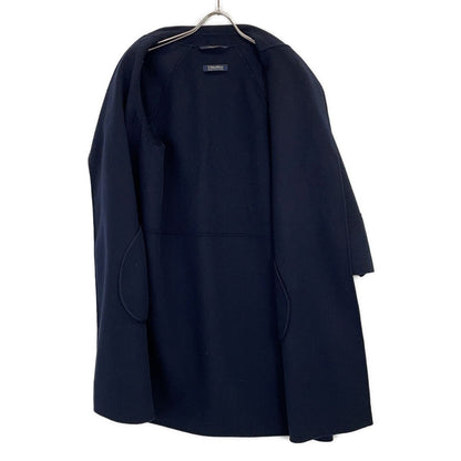 Max Mara S Cucito Navy Pure Wool Wrap Coat 36 — view 3