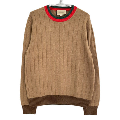 Gucci Brown Ribbed Knit Sweater XL