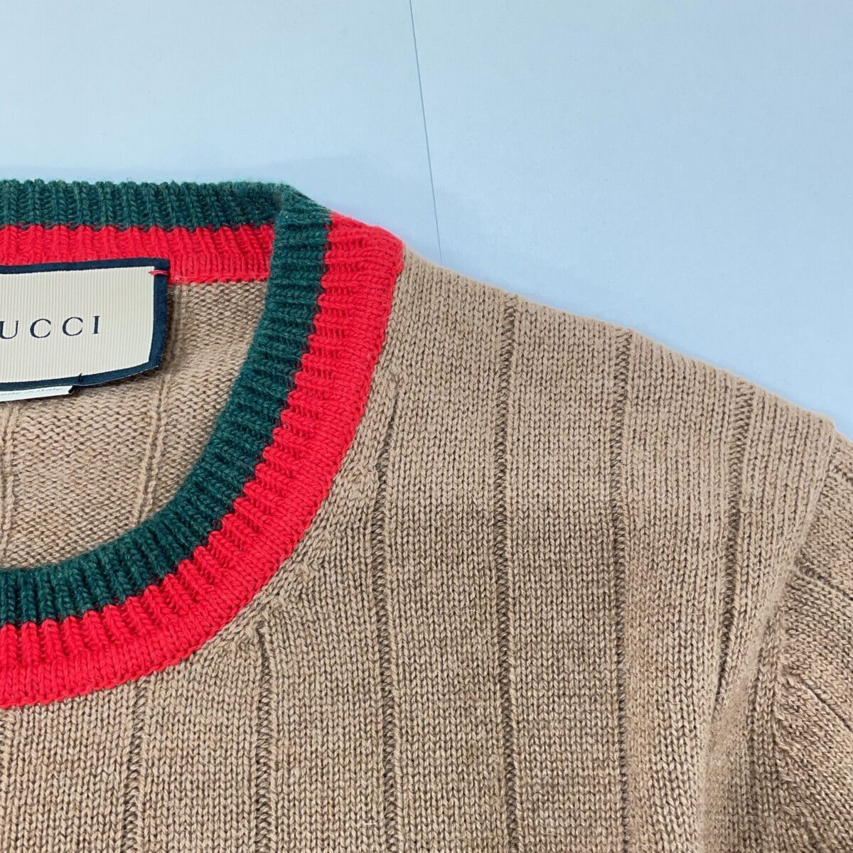 Gucci Brown Ribbed Knit Sweater XL — view 7