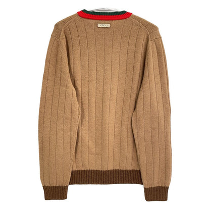 Gucci Brown Ribbed Knit Sweater XL — view 2