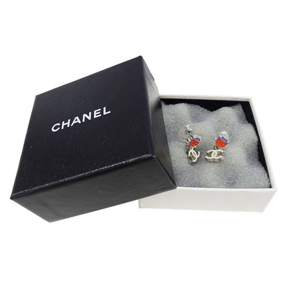 Chanel 04P Earrings Metal Silver Multicolor Ladybug Unique 04 — view 6