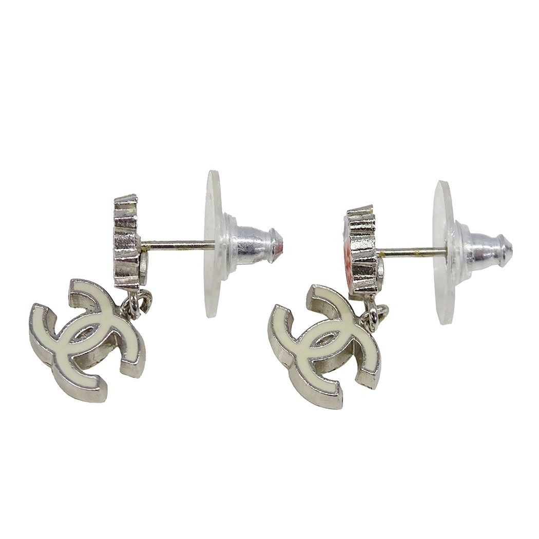 Chanel 04P Earrings Metal Silver Multicolor Ladybug Unique 04 — view 2
