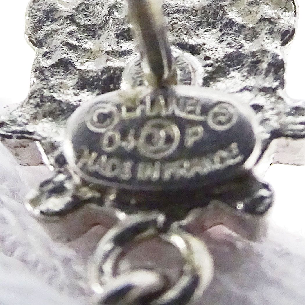 Chanel 04P Earrings Metal Silver Multicolor Ladybug Unique 04 — view 5