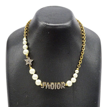 Dior Necklace Faux Pearl Rhinestone J'adior Gold Star Gorgeous — view 4
