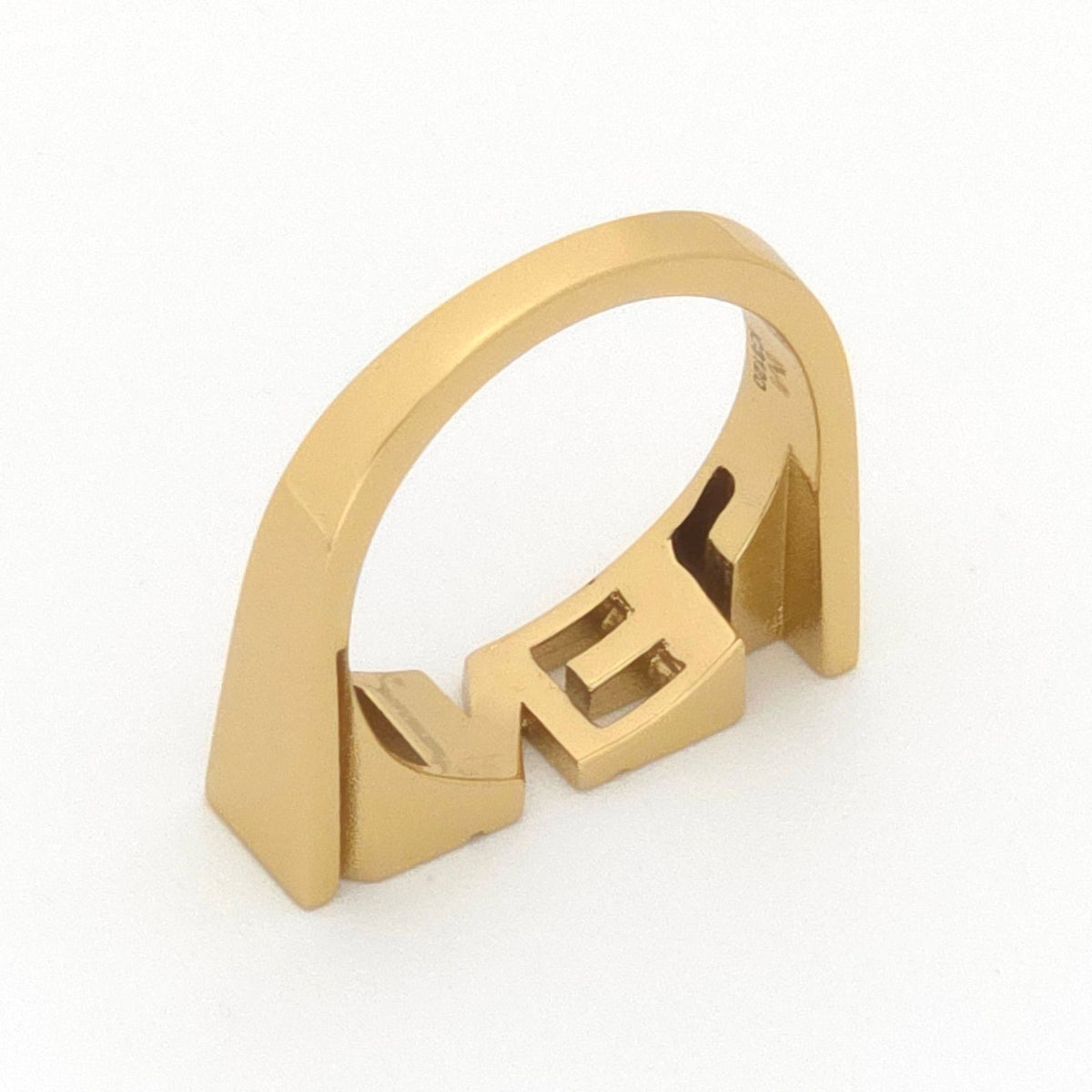 Fendi Letter Ring Logo M Gold — view 5