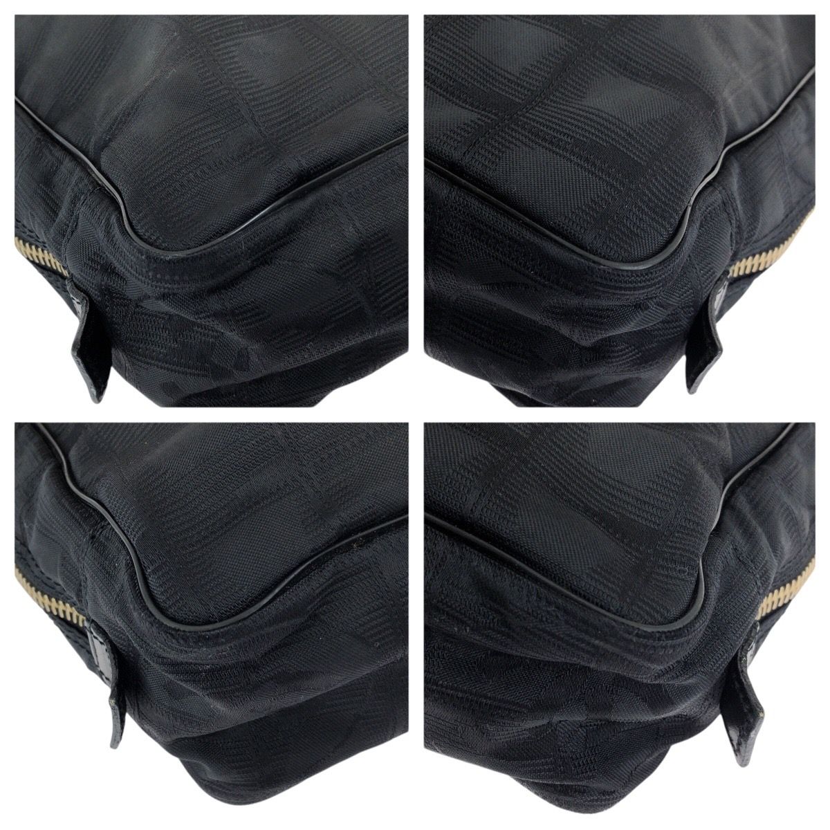 Chanel New Travel Line CC Logo Black Gold Nylon Leather Tote Bag Business — view 3