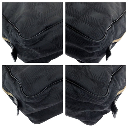 Chanel New Travel Line CC Logo Black Gold Nylon Leather Tote Bag Business — view 3