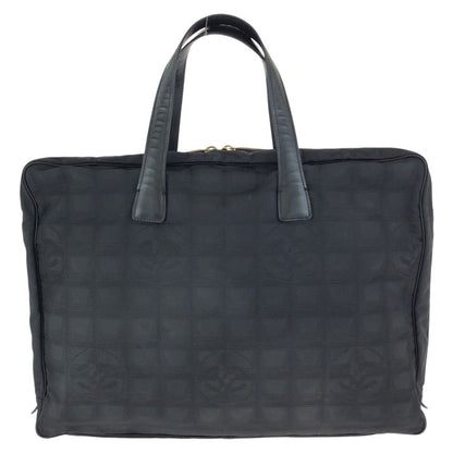 Chanel New Travel Line CC Logo Black Gold Nylon Leather Tote Bag Business — view 2