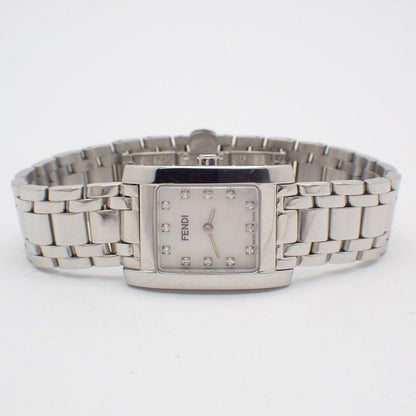 Fendi Classico Quartz Watch Diamond Shell Dial SS — view 2