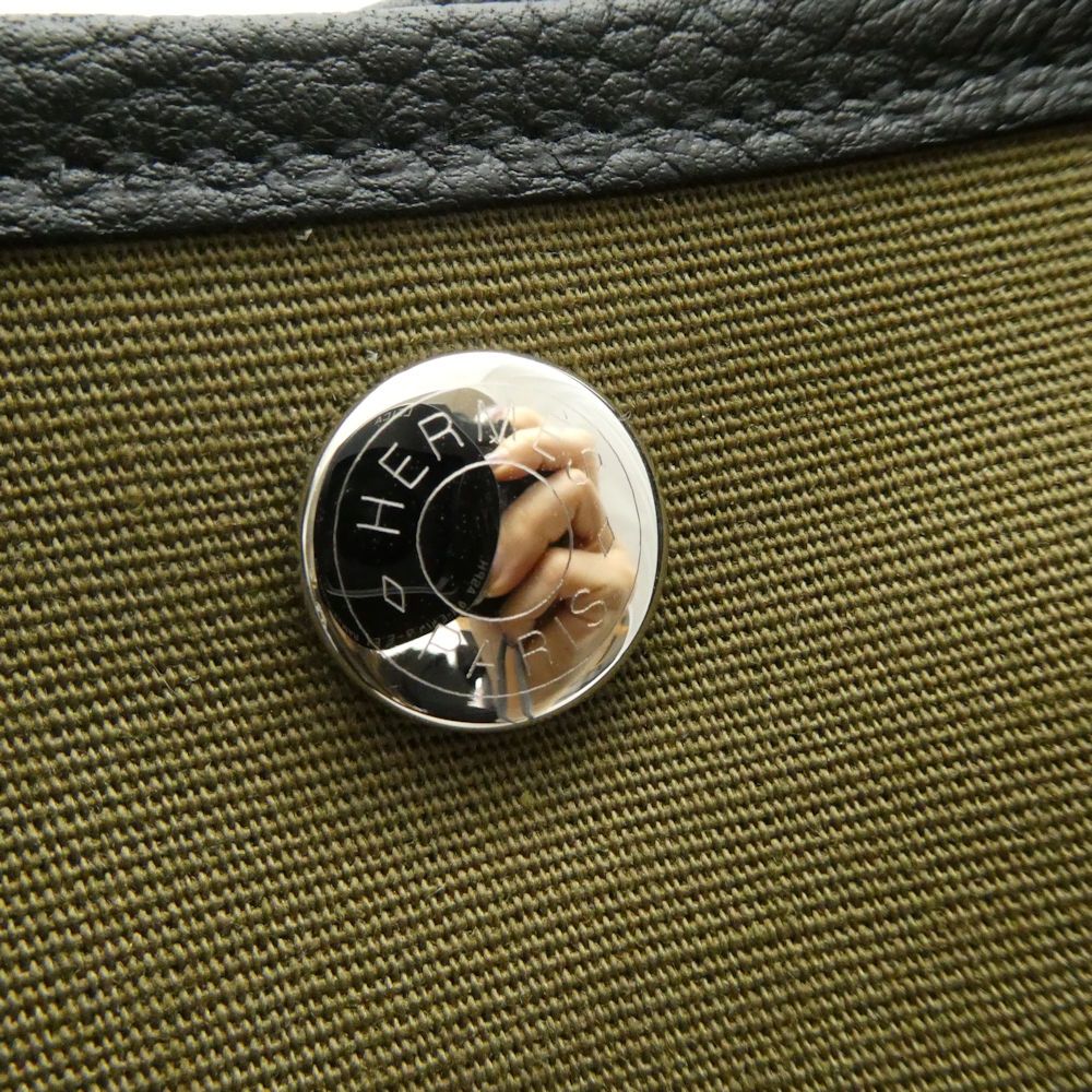 Hermes Neo Garden 23 Handbag Olive Noir Silver — view 7