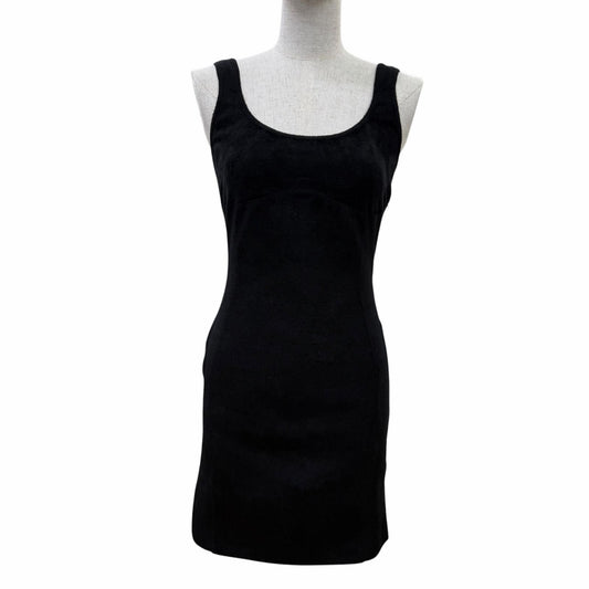 Fendi Skims FF Logo Pile Sleeveless Dress Black 40