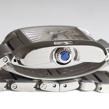 Cartier Watch Tank Anglaise SM Diamond SS Quartz Silver Dial — view 6