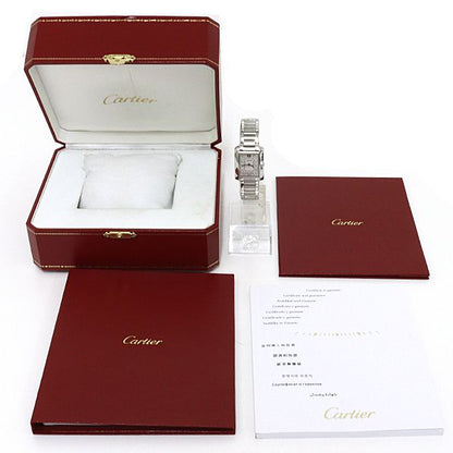 Cartier Watch Tank Anglaise SM Diamond SS Quartz Silver Dial — view 2